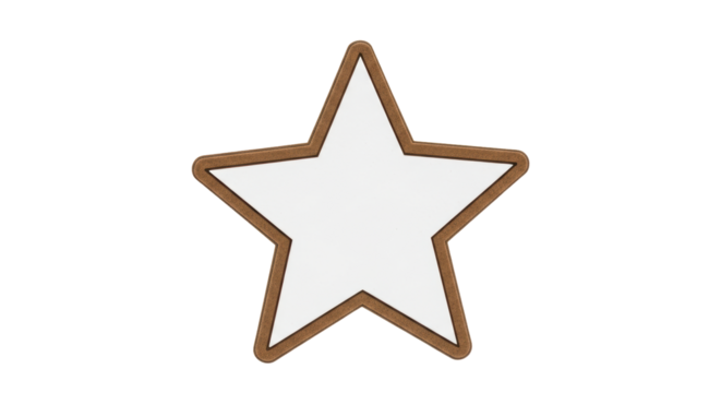 Isolated Wooden Star Frame