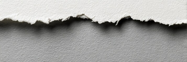 Ripped white paper overlapping gray paper