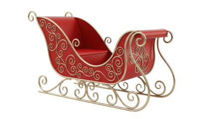Isolated Santa Sleigh Decorations