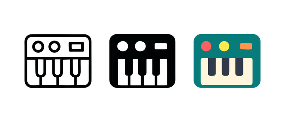 Stylish keyboard icons collection: outline and filled designs