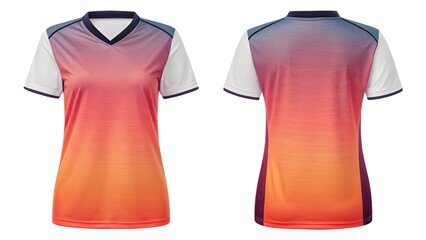Women's Sportswear T-Shirt Mockup Front and Back View Design Template