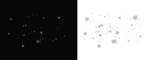 Dust light glowing in white shine, PNG dust sparkle with glitter effect, fantasy magical bright dust background, PNG design.