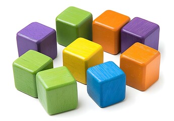 Photo of colorful wooden blocks, illustrating playful learning tools for children&rsquo;s development and creativity