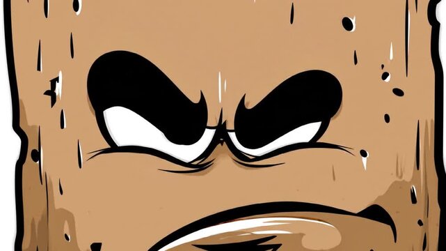 Angry blocky cartoon graphic