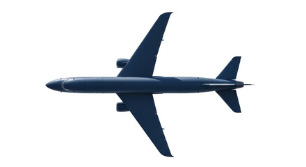 Isolated Dark Blue Airplane