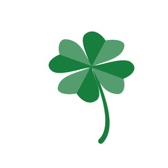 four green leaf clover vector illustration 