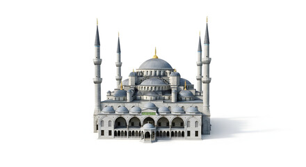 Naklejka premium Hagia Sophia A Stunning Architectural Icon of Istanbul on Clear White Backdrop