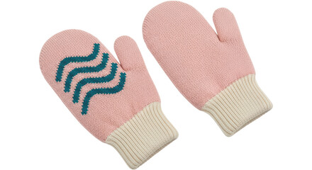 Isolated Warm Wool Mittens
