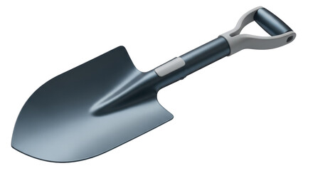 Isolated Garden Shovel with Ergonomic Handle
