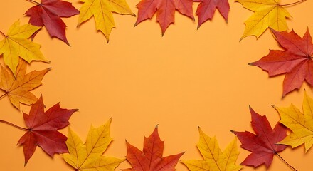 autumn leaves frame