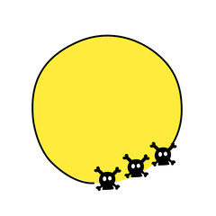 halloween frame vector illustration