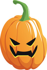 Cartoon Halloween Pumpkin Illustration