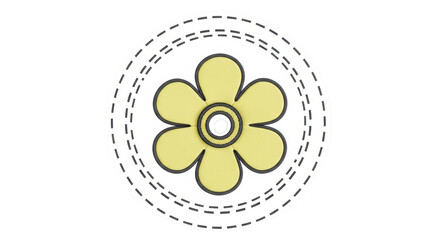 Isolated Cartoon Flower