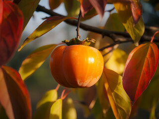 가을 정취 품은 탐스러운 감