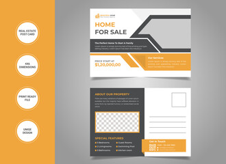 Real estate postcard template design