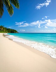 Tropical Beach Scene Idyllic Coastal View