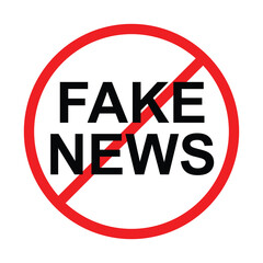 Red FAKE NEWS circular stamp 004