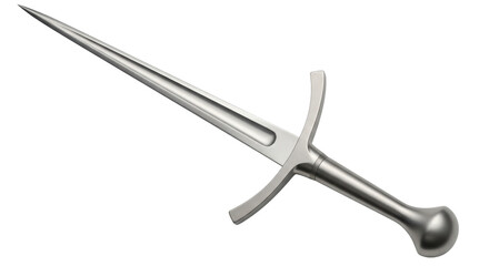 Isolated Silver Sword Illustration