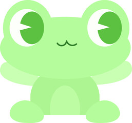 frog character on white background