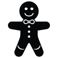 gingerbread man vector icon