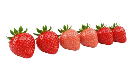 Isolated group of strawberries