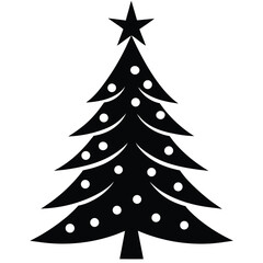 christmas tree  classic  vector icon