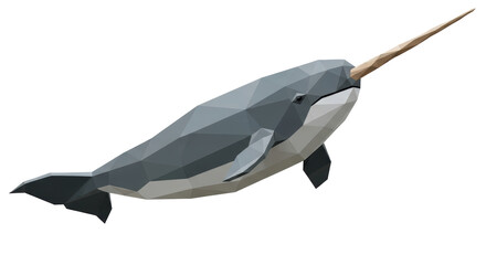 Isolated Polygonal Narwhal © Dennis