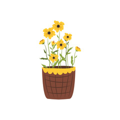 Vector  Illustration Yellow Flowers