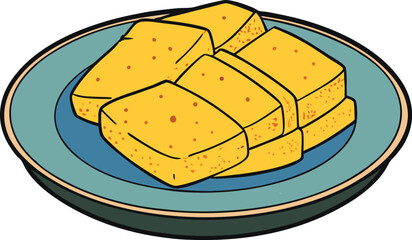 Delicious cornbread slices served on a white plate