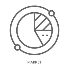 Market Icon Line Style. Design Vector Illustration