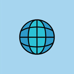 Floating Globe Network Icon