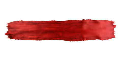 Textured red ribbon with torn edges isolated on a transparent background torn paper
