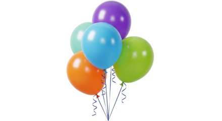 Isolated Bunch of Balloons