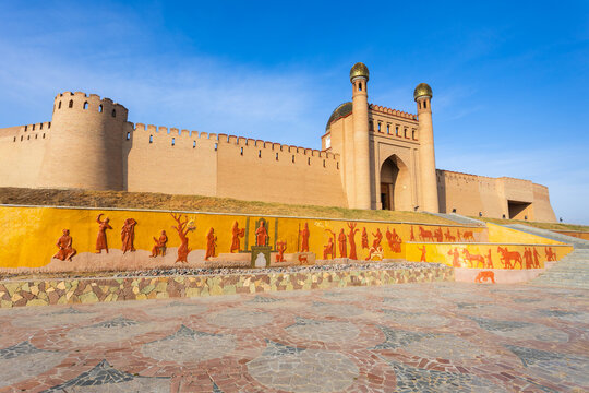 Kalai Mug Tepe Fort in Istaravshan, Tajikistan