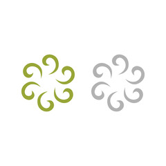 AYURVEDA WELLNESS SPA SIGN SYMBOL LOGO VECTOR