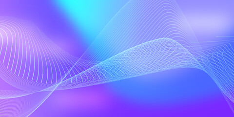 Gradient background wave lines for abstract graphics