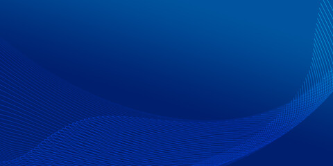 Gradient blue background wave lines for abstract graphics