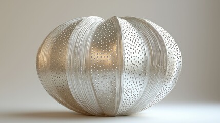 Ornate, sculpted sphere with delicate lines