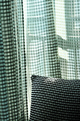 Curtain in sunrise background	