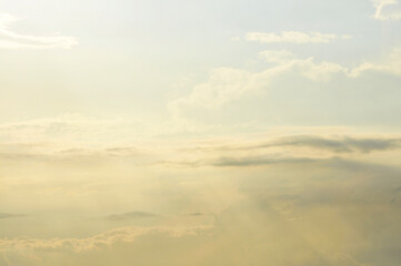 Obraz premium Beautiful storm clouds on a summer night with pinks and blues.