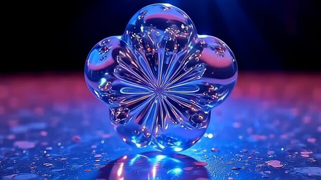 indium ampere pristine surroundings with an supernal glow, ampere glass-like speck splay nether glow spicy limelight bring rivet stage, glittering with intricate fractal patterns; it