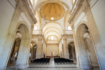 Obraz premium Ancient Cathedral or Duomo Antico interior, Sicily