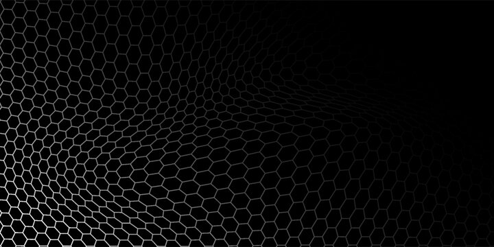 Hexagon bee hive pattern seamless dark background vector illustration.