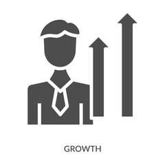 Growth Icon Line Style. Design Vector Illustration