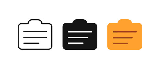 Minimalist briefcase icons in various styles: linear, solid, and colorful