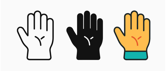 Obraz premium Minimalist line art hands: monochrome and color variations