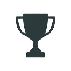 Minimalist Silhouette Trophy Symbol Design Achievement Award Icon Graphic