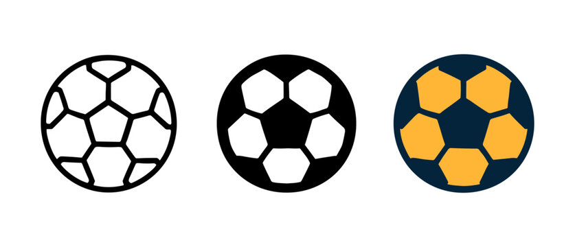 Trio of soccer ball designs: classic black and white to modern colored patterns