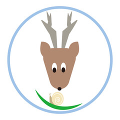 鹿とカタツムリ