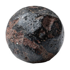Fototapeta premium Dark, spherical object with reddish-brown markings